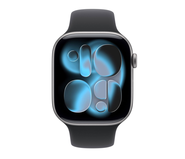 APPLE Watch Series 11 GPS 46mm Aluminiowa koperta (gwiezdna szarość)/ Sportowy pasek (czarny) - rozmiar S/M - 1362405 - zdjęcie 2